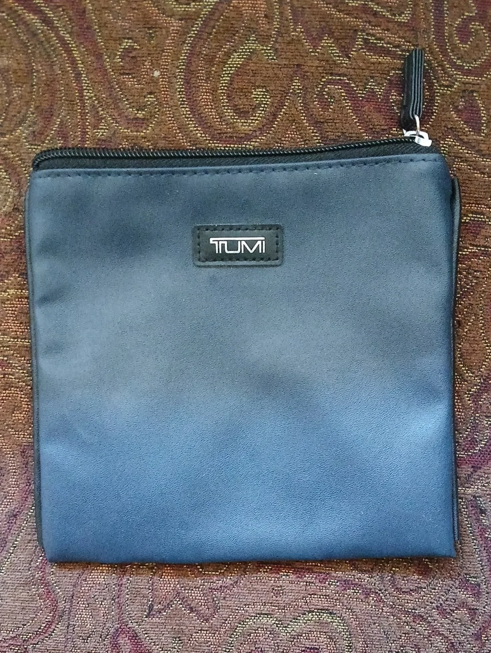 TUMI x Delta Navy Blue Cosmetic Amenities Bag.